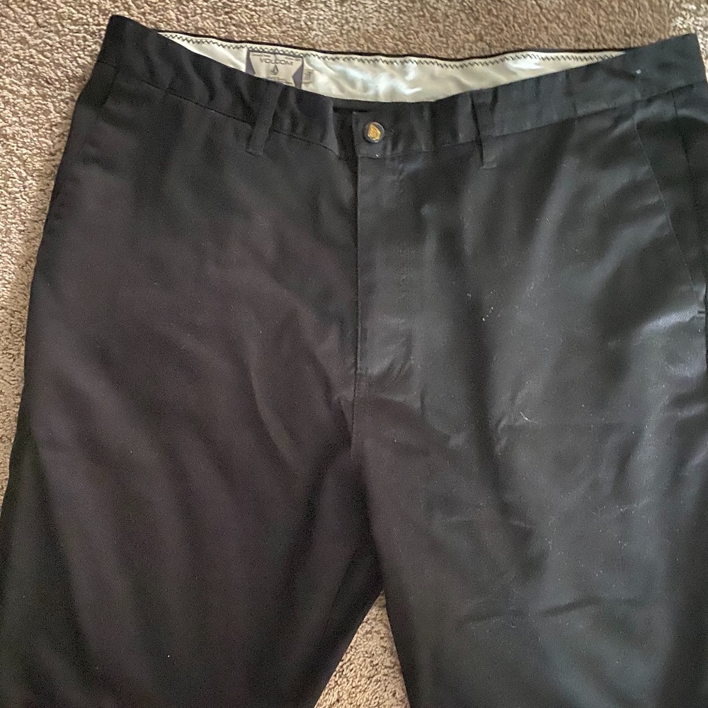 Mens Black Twill VOLCOM Shorts